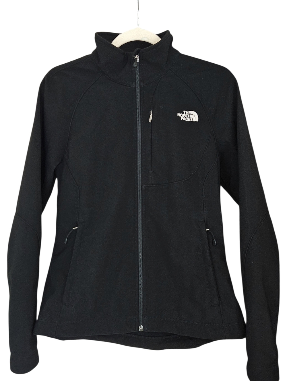 The North Face Women's Black Apex Bionic Soft Shell Full-Zip Fleece Lined Jacket